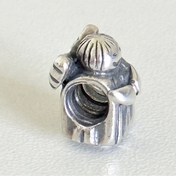 Pandora Sterling Silver Retired Guardian Angel Of Hope Wings Bead Charm - Picture 2 of 4